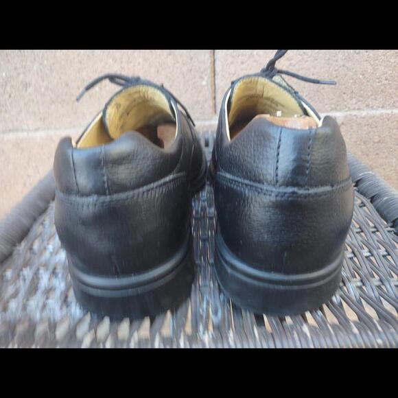 Belvedere Bay Bridge Men’s Black Leather Oxford Shoes Size 12 EEE Wide - Brazil - Picture 8 of 9